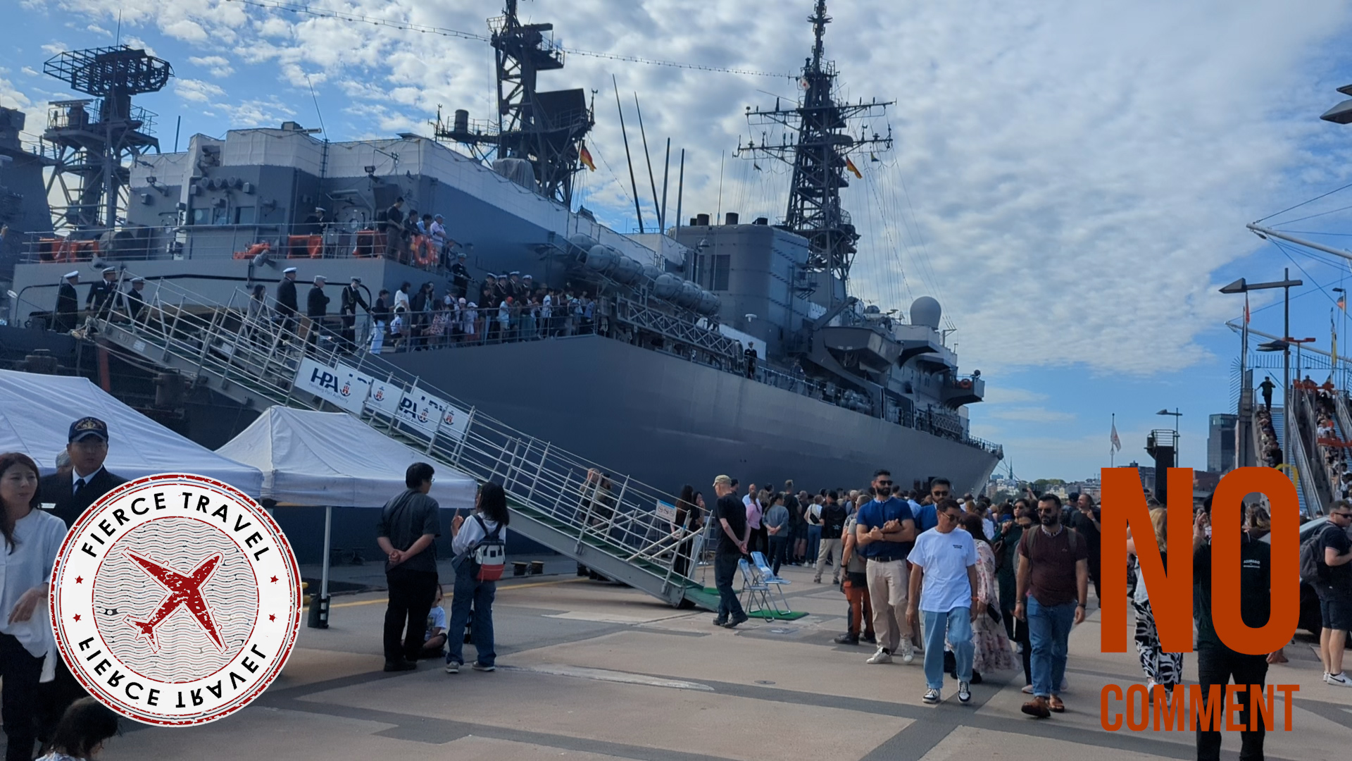 greetings for Japanese navy in Hamburg harbour